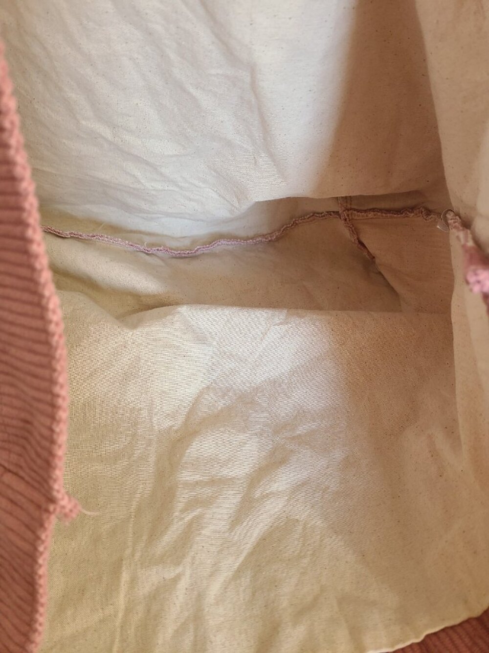 Sezane Pink Paris Corduroy Finish Large Tote Bag View 6